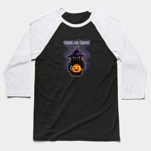 Cat Witch Trick or Treat Baseball T-Shirt